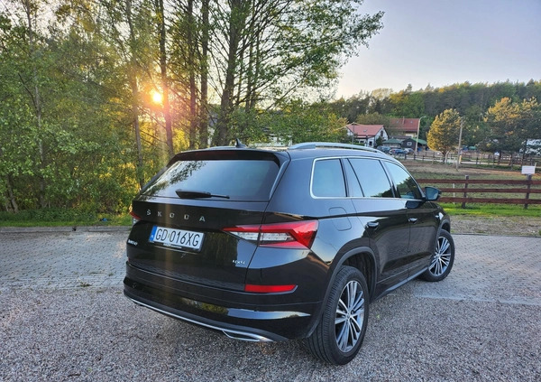 Skoda Kodiaq cena 159000 przebieg: 66000, rok produkcji 2021 z Gdańsk małe 781